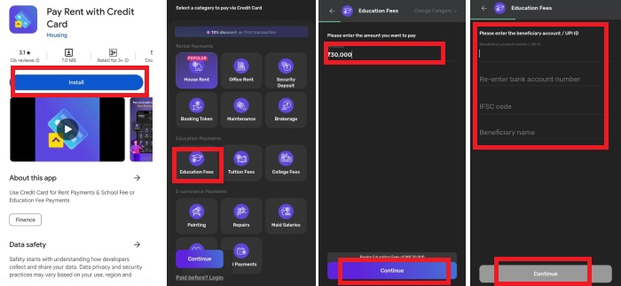 Pagar el alquiler con tarjeta de crédito