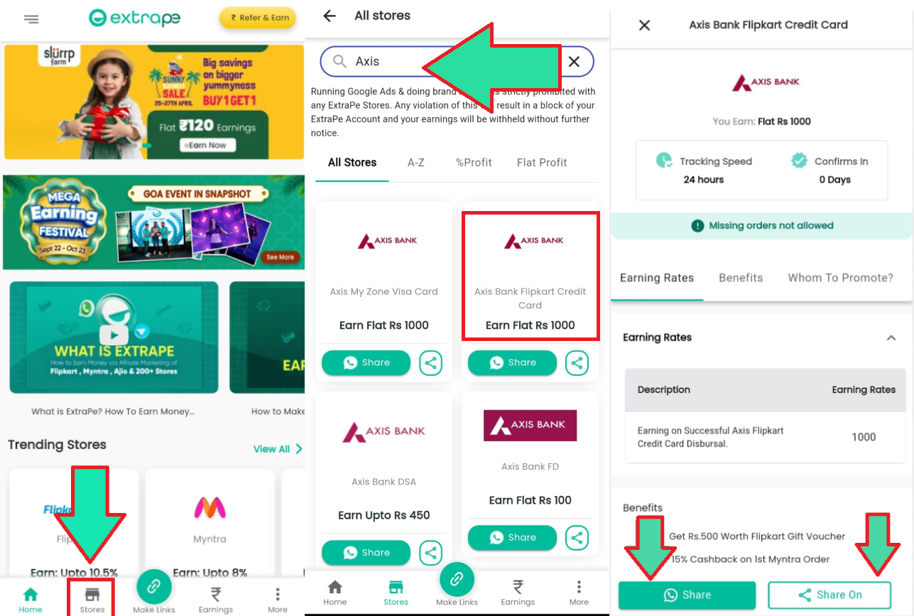 Promocione la tarjeta de crédito de Axis Bank y gane dinero